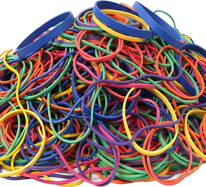 Rubber Bands Assorted Sizes 0.5lbs Multicolor Elastic Bands - Image 4