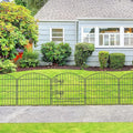 Decorative Garden Fence 12 Panels 24ft×24in Metal Garden Fences by FIRSTNESS