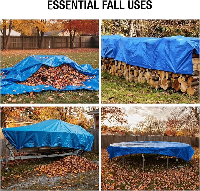40x60 Blue Waterproof Tarp – Heavy Duty 5 MIL Thick Outdoor Tarpaulin Cover - Image 5