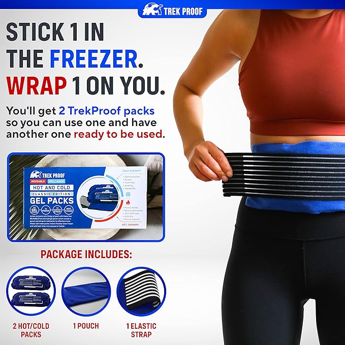 Ice Packs for Injuries Reusable – Hot and Cold Ice Pack Therapy Gel Wrap - Image 3