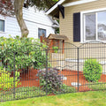 Decorative Garden Fence 6 Panels 14.8 ft×38in Metal Garden Fences, No Dig by FIRSTNESS