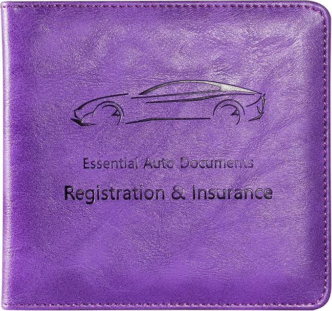 Mymazn Car Registration and Insurance Card Holder, PU Leather Insurance and by Mymazn