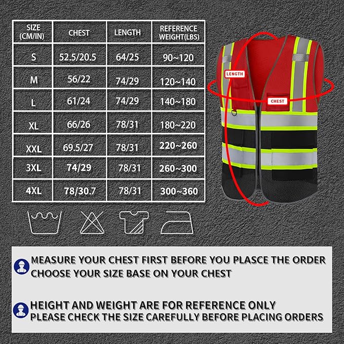 BeautyWill Custom Logo 10/20 Pack Safety Vest Class2 High Visibility Vest - Image 7
