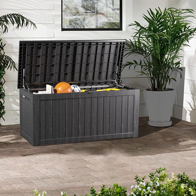 Heavy-Duty 270 Gallon Waterproof Deck Storage Box, Outdoor Storage - Image 8