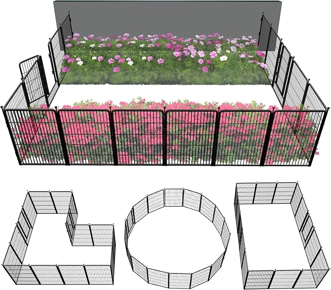 FXW Garden Fence Outdoor for The Yard – 40in x 36.4ft Heavy Duty Metal Animal by FXW