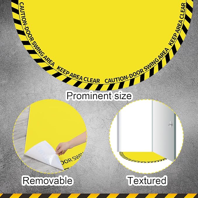 1 Pack 56 x 28 Inches Door Swing Caution Floor Sign - Image 4