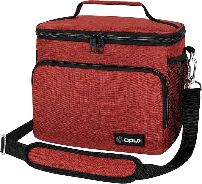 opux Insulated Lunch Bag for Men Women, Soft Lunch Box for Office Work School by OPUX