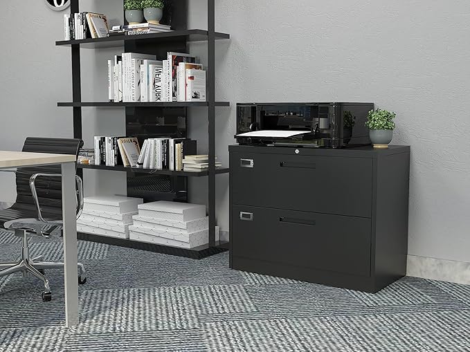 2 Drawer Lateral File Cabinet Metal Filing Cabinet - Image 3