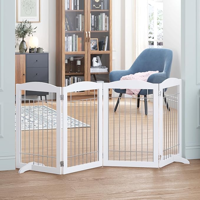 Spirich Free Standing Foldable Wire Pet Gate by SpirichLLC