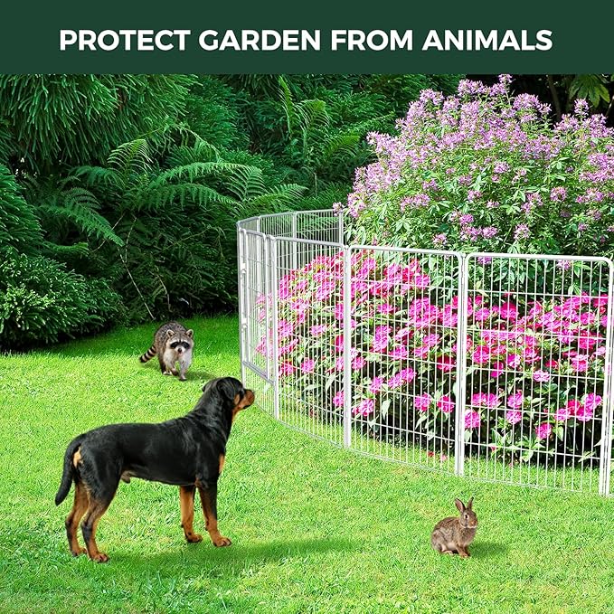 FXW Garden Fence Outdoor for The Yard – 45in x 54.7ft Heavy Duty Metal Animal - Image 3