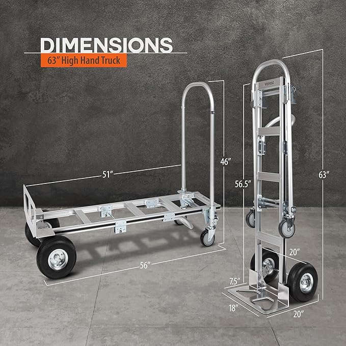 Vergo Industrial Convertible Hand Truck - Image 3