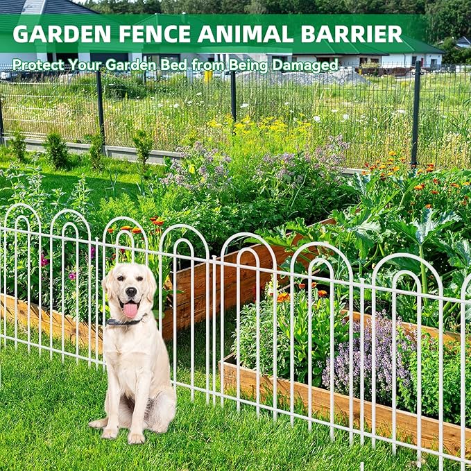 25 Panels Decorative Garden Fence, 24 in X 50 ft No Dig Dog Fence Outdoor - Image 5