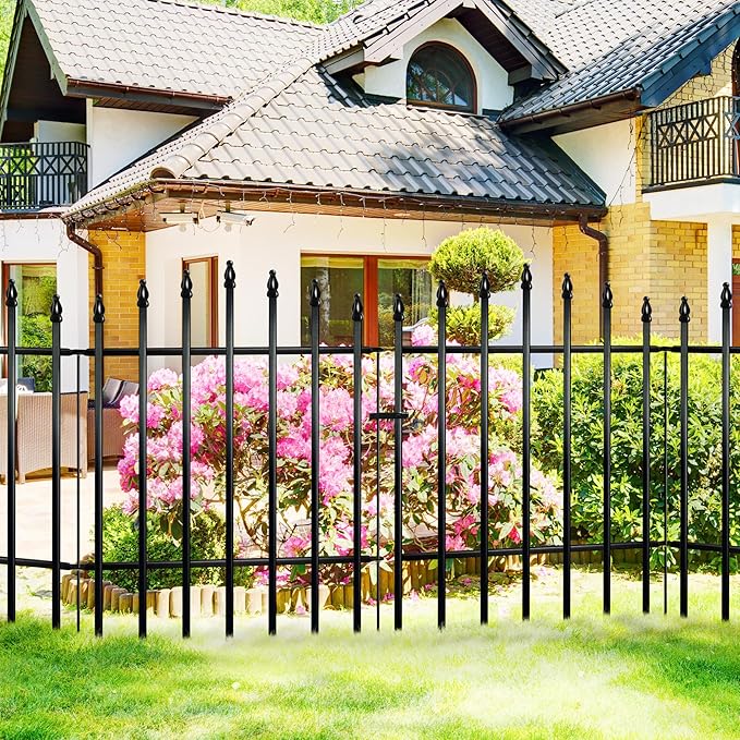 Metal Garden Fence 36" H x 28" W 5 Panels 11.6 Ft Total, Rustproof Animal - Image 8