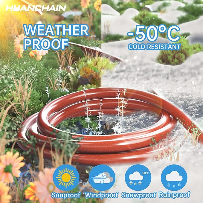 HUANCHAIN Indoor Outdoor Extension Cord 50 ft Waterproof, 16/3 Gauge Flexible - Image 6