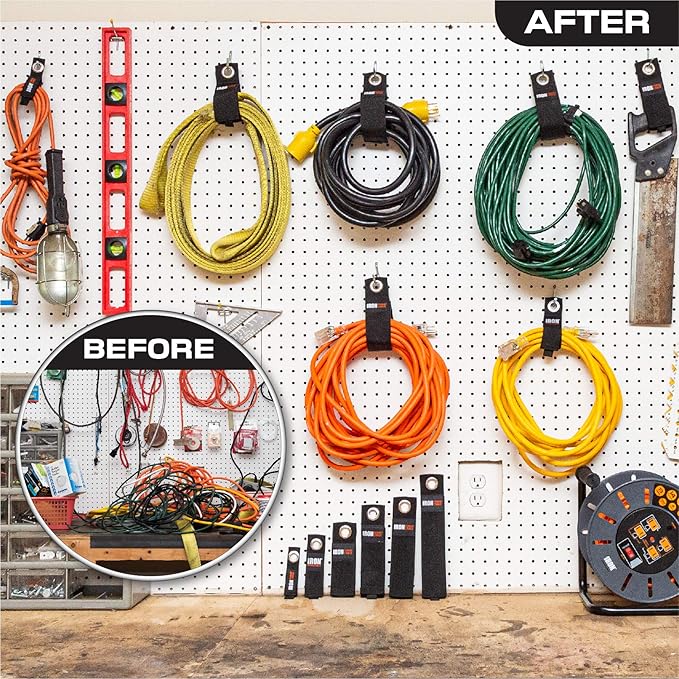Iron Forge Cable Extension Cord Wrap Organizer, 12 Piece Multi-Pack - Image 4