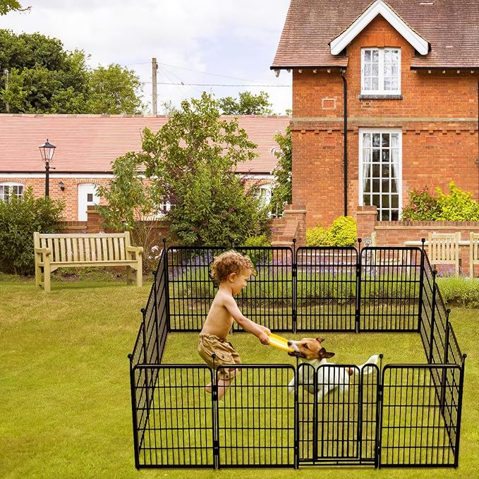 36 in Garden Fence, Wide Gate Low Threshold, 10 Panels Total 22.1 Ft Heavy Duty - Image 7