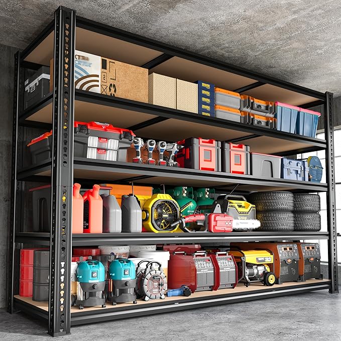 3500LBS Garage Shelving 60" W Metal Shelving 72" H Storage Shelves Heavy Duty 5 - Image 8