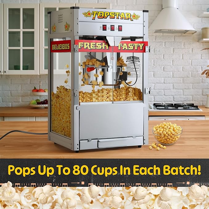 Top Star Popcorn Machine - 12oz Stainless-Steel Kettle - Image 3