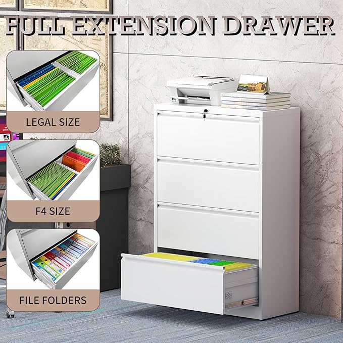 4 Drawer Lateral File Cabinet - Image 5
