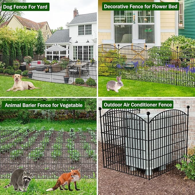 Decorative Garden Fence, 5 Panels - 32 in x 11.8 ft No Dig Dog Fence Outdoor - Image 6
