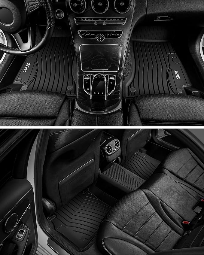 3W Floor Mats & Cargo Liner for Benz C-Class 2022-2026, TPE All Weather Floor - Image 2