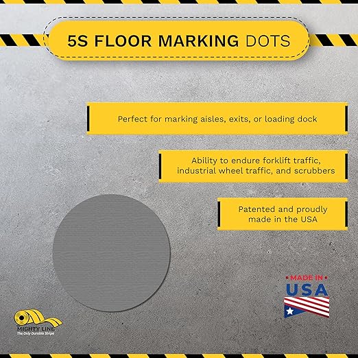 Mighty Line 3.75" Solid Dot Shaped Floor Marking Tape - Image 2