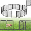 Decorative Garden Fence with Gate, 40 in x 45 ft Rustproof Metal Fence Panels by Jhsomdr