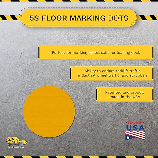 Mighty Line 1" Solid Dot Shaped Floor Marking Tape - Image 2