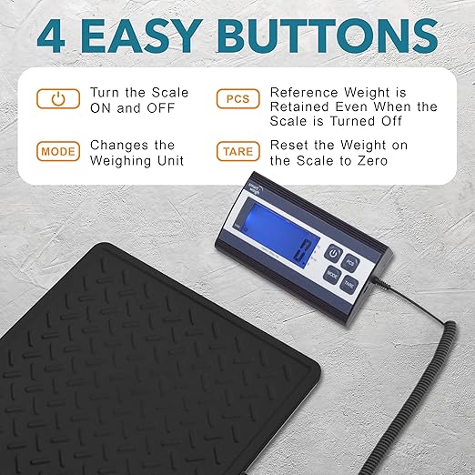 Smart Weigh Postal Scale Digital 440lb / 10g Shipping Scale Heavy Duty Tare - Image 5