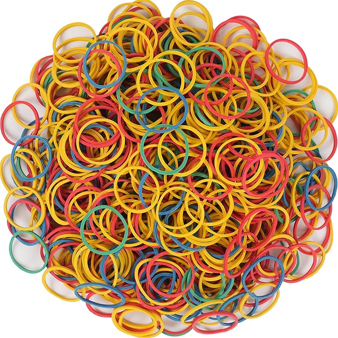 Rubber Bands Size#10 760pcs Elastic Rubber Band 1 inch Multicolour Rubber Bands - Image 2