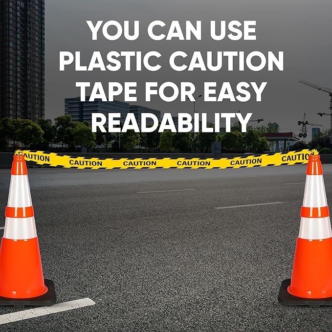 Pyle 28-Inch Safety Traffic Cones, Stackable PVC Construction - Image 9