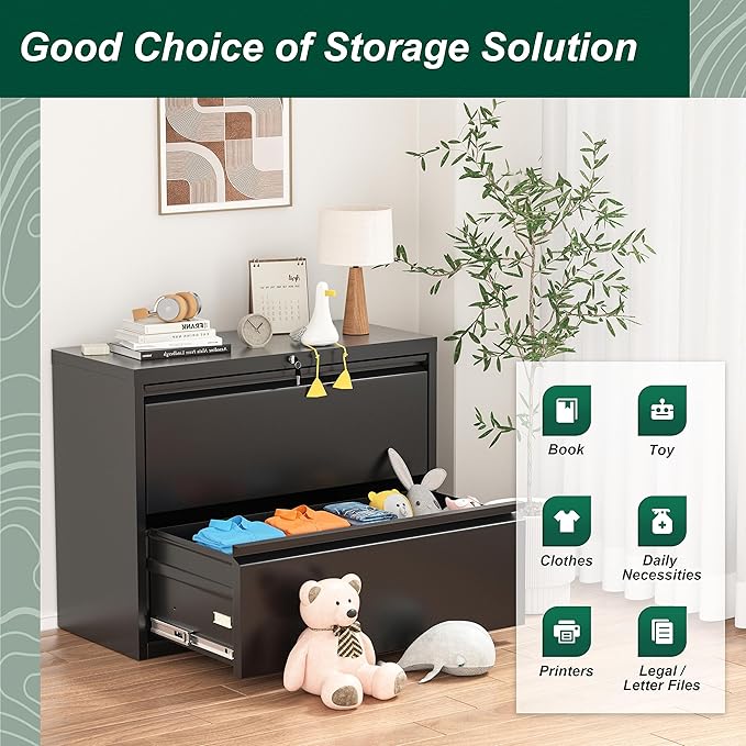Superday Metal Lateral File Cabinet - Image 7