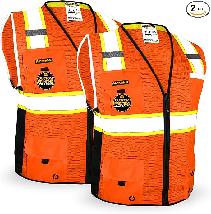 KwikSafety - Charlotte, NC - BIG KAHUNA Safety Vest Class 2 ANSI OSHA by KwikSafety