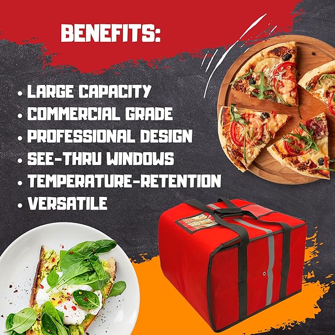 FSE Insulated Pizza Food Delivery Bag Carrier, 18 Inch x 18 Inch x 13 Inch - Image 6