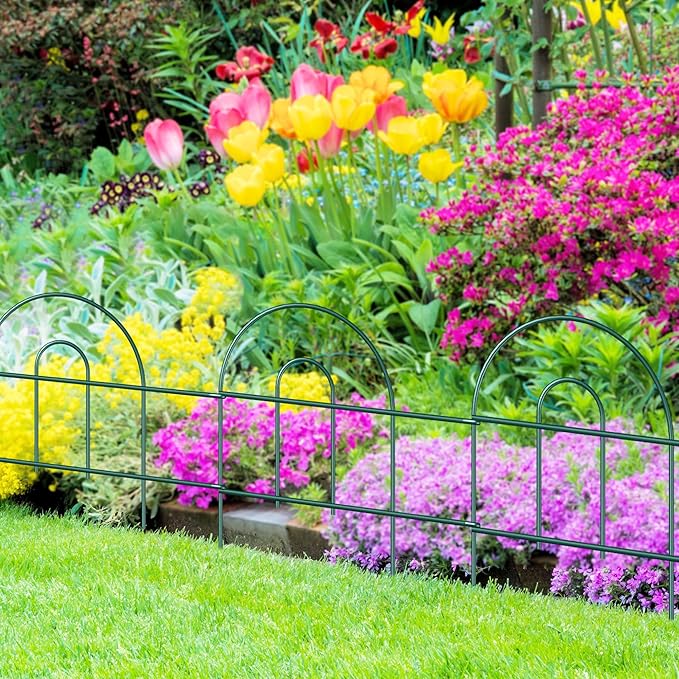 Decorative Garden Folding Border Fence, Metal Wire Edging Flower Fence Panel - Image 6