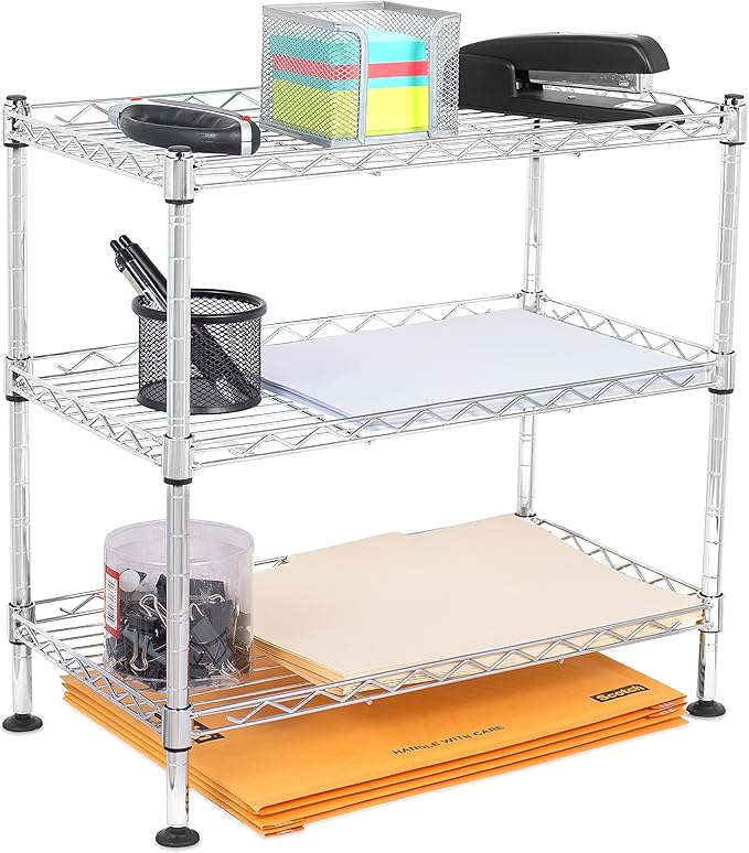 Internet's Best 3-Tier Compact Wire Utility Shelving Unit - Image 9