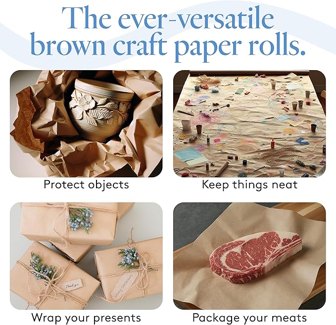 Woodpeckers Brown Kraft Paper Roll 30 inch Wide, 12000 inch Long, 1 Roll - Image 6