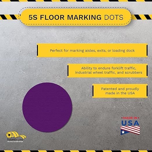 Mighty Line 3.75" Solid Dot Shaped Floor Marking Tape - Image 2
