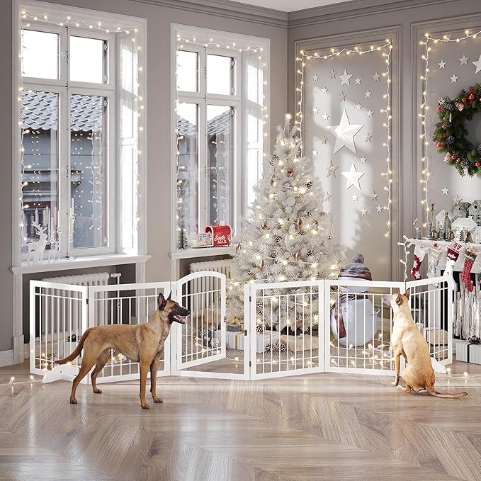 Vantas Folding Pet Gate 144" Wide, Freestanding Wire Pet Gate, Pet Puppy Safety - Image 3