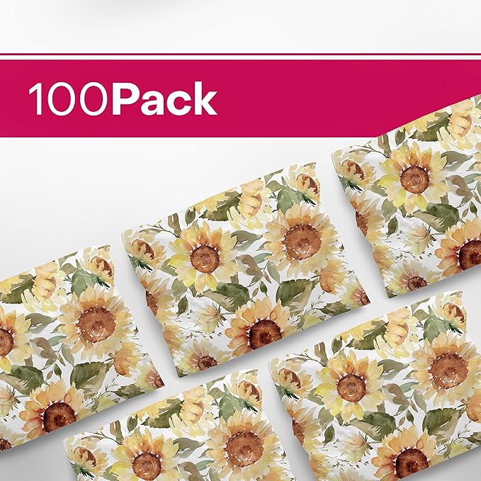 10x13 Poly Mailers – Sunflowers – Waterproof, Tear-Resistant Shipping Bags - Image 3