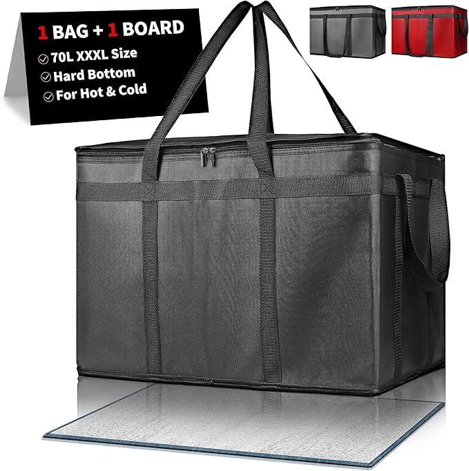 Insulated Food Delivery Bag, Commercial Grade Pizza Carrier by MicanloOfficial