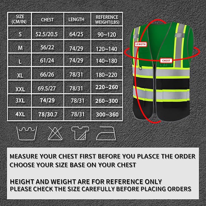 BeautyWill Custom Logo Safety Vest Class2 High Visibility Reflective Vest - Image 6