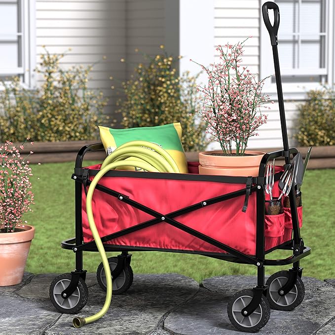 Amazon Basics Collapsible Folding Heavy Duty Utility Wagon - Image 7