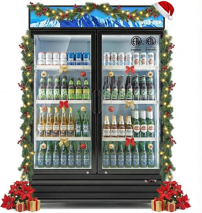 Wilprep Two Door Commercial Refrigerator, 40 cu. ft. Swing Door Merchandiser by Wilprep
