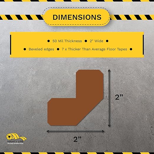 Mighty Line 2" Half Angle Marker Floor Marking Tape - Image 3