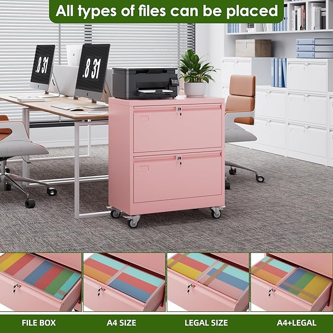 Aobabo 2 Drawer LateralFile Cabinet - Image 4