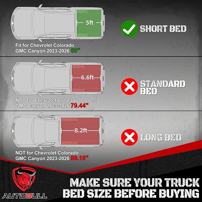 Truck Bed Mat Bed Liner Fit for Chevy Colorado/GMC Canyon 2023 2024 2025 2026 - Image 2