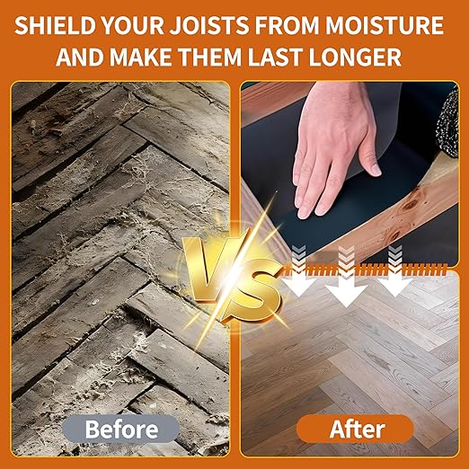 Butyl Joist Tape for Decking 2''×50', 4 Rolls Weather-Resistant Deck Joist Tape - Image 6