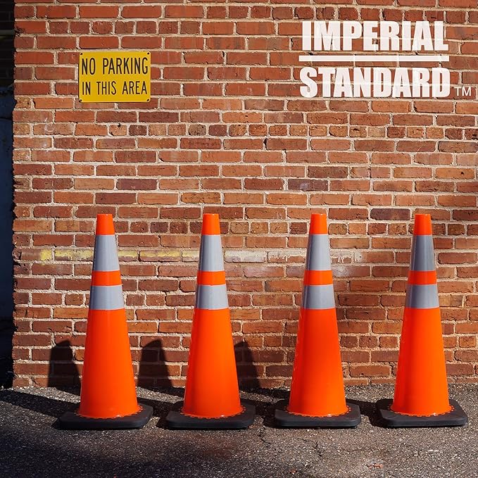 Traffic Cones - Safety Cones - 36" Orange Cones - Construction Cones - Road - Image 6