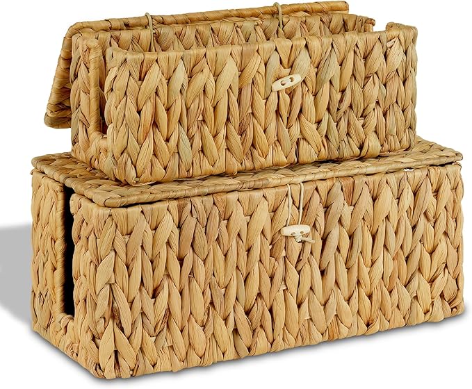 efluky 2 Pack Hand-Woven Cable Management Box by efluky
